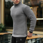 Roving Knitted Fisherman Sweater // Smoked (L)