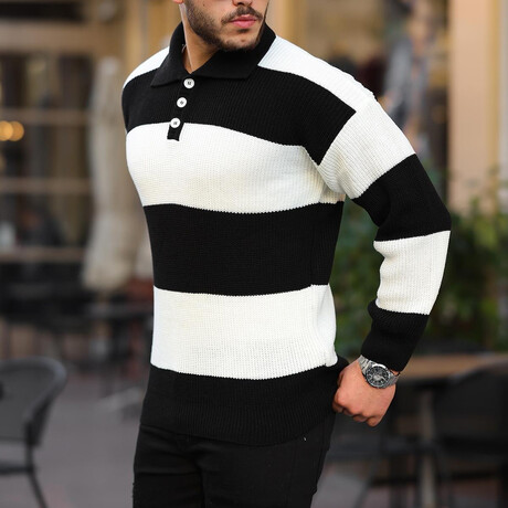 Collared Sweater // Black (L)