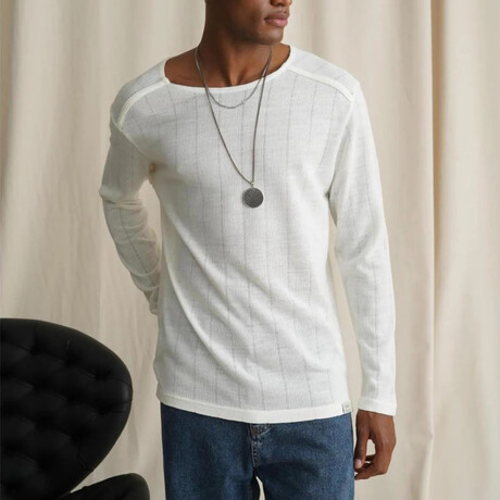 Fine-guage Rib-knit Sweater // Cream (XS)