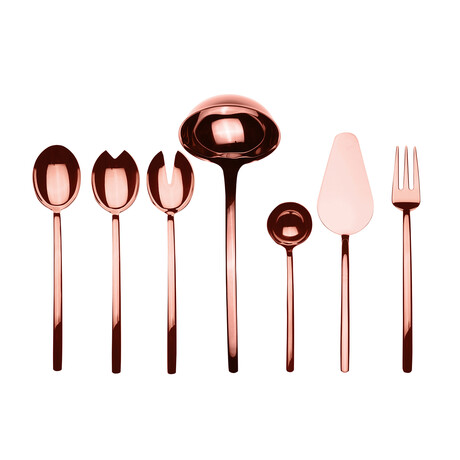 Due Bronze Serving Set //  7 Pcs.