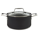 Essentials Hard Anodized Non-stick Casserole With Glass Lid, 8", 3.3Qt