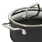 BergHOFF Essentials Nonstick Hard Anodized 10" Stockpot 5.3qt. With Glass Lid // Black