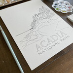 DIY Painting Kit // Acadia National Park // 9"x12"