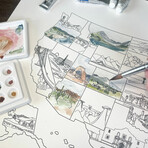 DIY Watercolor // Track Your Travels Kit (9"x12")