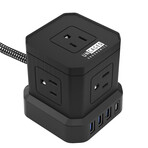 CUBE Power Strip Surge Protector (Black)