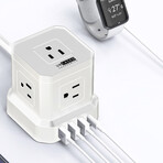 CUBE Power Strip Surge Protector (Black)