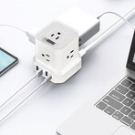 CUBE Power Strip Surge Protector (Black)