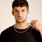 4mm Box Chain Stainless Steel Necklace // 24"