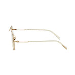 CKNYC1812S-716 Unisex Aviator // Gold + White Titanium + Gold Flash 