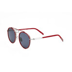  CKNYC1873S-600 Unisex Round // Silver + Red + Smoke 