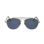 CKNYC1812S-046 Unisex Aviator // Matte Silver + Brown Titanium + Smoke 