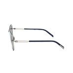 CKNYC1874S-450 Unisex Pilot // Milky Light Blue + Matte Silver + Blue Milky