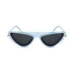 CKNYC1951S-450 Unisex Cateye // Milky Light Blue + Smoke 