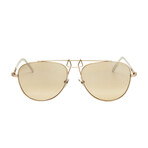 CKNYC1812S-716 Unisex Aviator // Gold + White Titanium + Gold Flash 