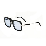 CKNYC1880S-001 Unisex Square // Black + Silver + Blue 