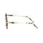 CKNYC1879S-102 Unisex Aviator // White Havana + Green 