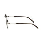 CKNYC1812S-046 Unisex Aviator // Matte Silver + Brown Titanium + Smoke 