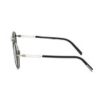 CKNYC1870S-001 Unisex Round // Black + Silver + Gradient Smoke 