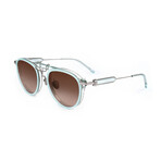CKNYC1884S-451 Unisex Aviator // Light Blue + Crystal + Gradient Brown 