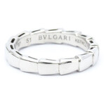 Bulgari // 18k White Gold Serpenti Viper Ring // Ring Size: 6 // Store Display
