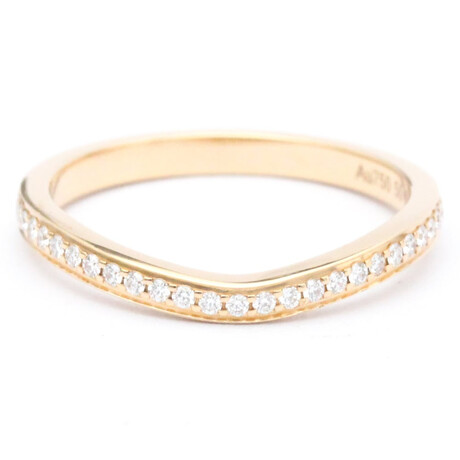 Cartier // 18k Rose Gold Ballerina Curved Ring With Diamond // Ring Size: 5.25 // Store Display