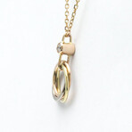Cartier // 18k Rose Gold + 18k White Gold + 18k Yellow Gold Trinity De Cartier Diamond Necklace // 14.96"-15.74" // Store Display