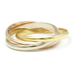 Cartier // 18k Rose Gold + 18k White Gold + 18k Yellow Gold Trinity Ring II // Ring Size: 5.75 // Store Display
