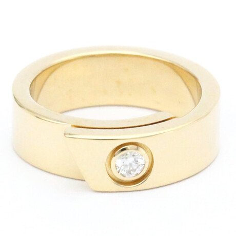 Cartier // 18k Yellow Gold Anniversary Ring With Diamond // Ring Size: 4.5 // Store Display