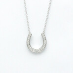 Tiffany & Co. // Platinum 950 Horseshoe Diamond Necklace // 16.14" // Store Display