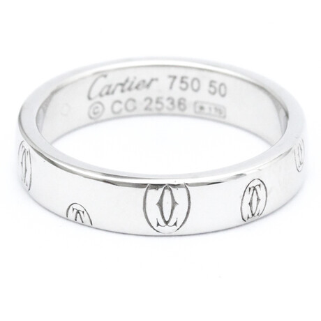 Cartier // 18k White Gold Happy Birthday Ring // Ring Size: 5.25 // Store Display