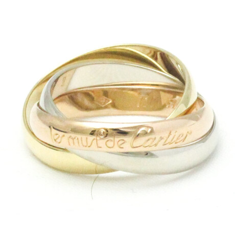 Cartier // 18k Rose Gold + 18k White Gold + 18k Yellow Gold Trinity Ring I // Ring Size: 5.75 // Store Display