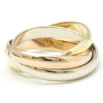 Cartier // 18k Rose Gold + 18k White Gold + 18k Yellow Gold Trinity Diamond Ring // Ring Size: 8.25 // Store Display