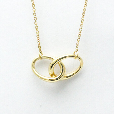 Tiffany & Co. // 18k Yellow Gold Double Loop Necklace // 15.55" // Store Display