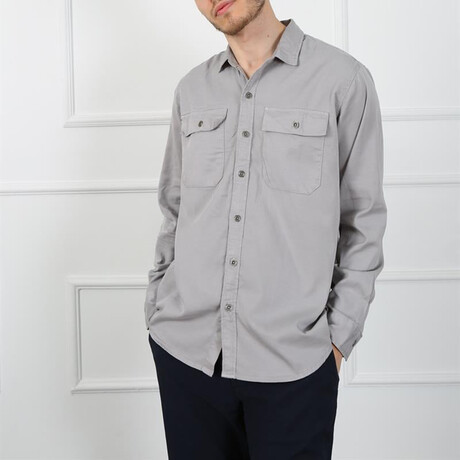 Double Pocket Shirt // Light Gray (XS)
