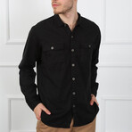 Double Pocket Shirt // Black (XS)
