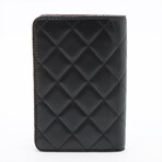 Chanel Matelasse Lambskin Notebook cover Black Silver Metal fittings 13964548