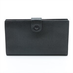 Chanel Coco Mark Caviarskin Wallet Black Gold Metal fittings 4574056