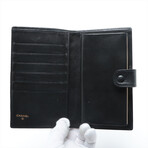 Chanel Coco Mark Caviarskin Wallet Black Gold Metal fittings 4574056