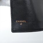 Chanel Coco Mark Caviarskin Wallet Black Gold Metal fittings 4574056