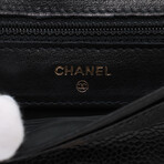 Chanel Coco Mark Caviarskin Wallet Black Gold Metal fittings 2899022