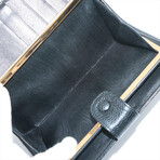 Chanel Coco Mark Caviarskin Wallet Black Gold Metal fittings 4574056