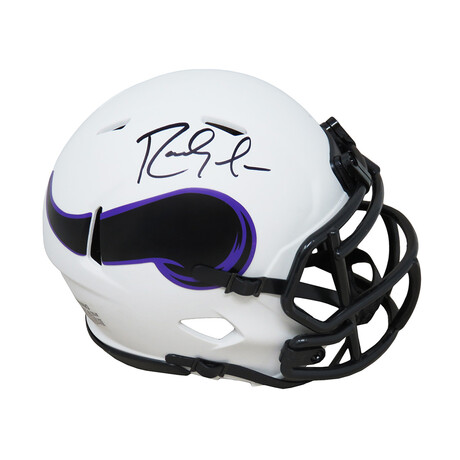 Randy Moss // Signed Minnesota Vikings Lunar Eclipse White Matte Riddell Speed Mini Helmet