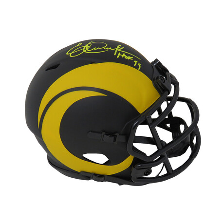 Eric Dickerson // Signed Los Angeles Rams Eclipse Black Matte Riddell Speed Mini Helmet w/HOF'99