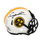 Terry Bradshaw // Signed Pittsburgh Steelers Lunar Eclipse Riddell Speed Mini Helmet - (Beckett)