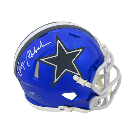 Roger Staubach // Signed Dallas Cowboys FLASH Riddell Speed Mini Helmet