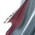 Chanel Big Matelasse Caviarskin Double flap Double chain bag Black Gold Metal fittings 21197505