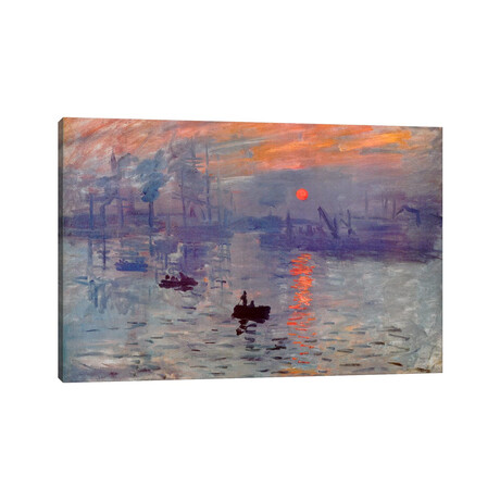 Sunrise Impression by Claude Monet (18"H x 26"W x 1.5"D)
