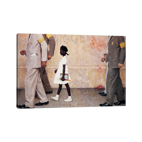 The Problem We All Live With (Ruby Bridges) by Norman Rockwell (18"H x 26"W x 1.5"D)