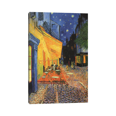 The Cafe Terrace on the Place du Forum (Café Terrace at Night), 1888 by Vincent van Gogh (26"H x 18"W x 1.5"D)