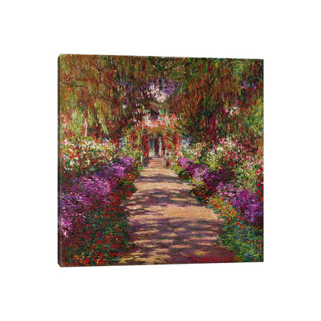 A Pathway in Monet's Garden, Giverny, 1902 by Claude Monet (18"H x 18"W x 1.5"D)